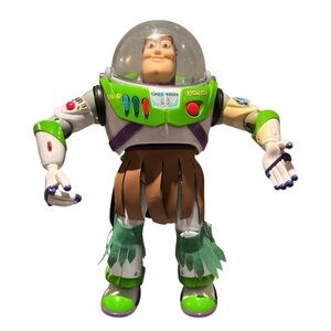 Rare 12" Talking Buzz Lightyear HAWAIIAN VACATION Toy Story Thinkway Toys